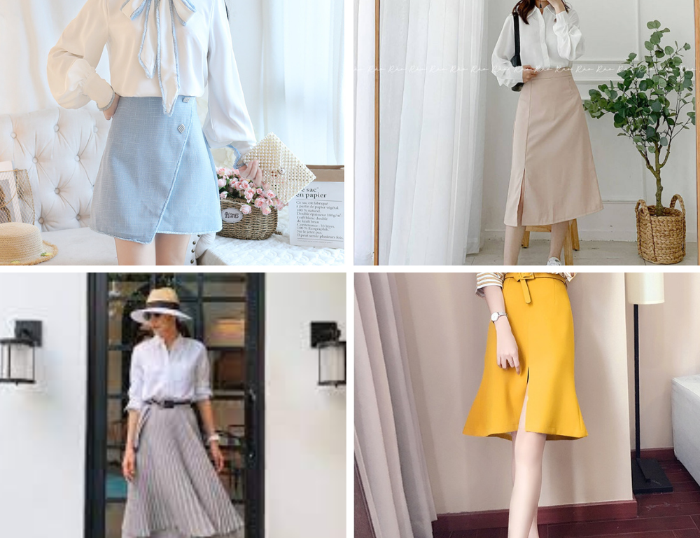 Sự kết hợp hoàn hảo giữa: Áo sơ mi &amp; Chân váy