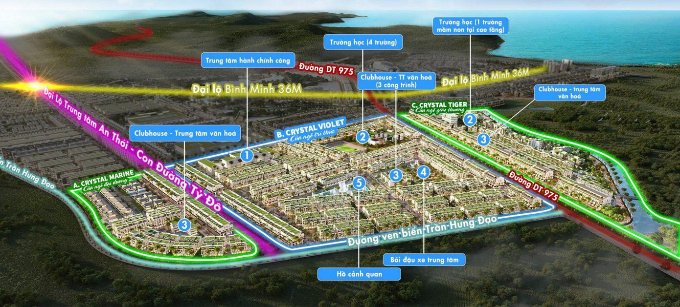 Đại lộ trung tâm An Thới rộng 36m nối tiếp con đường tỷ đô