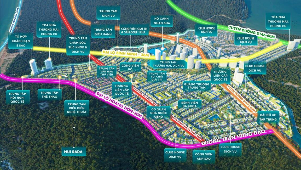 Hệ thống giao thông và tiện ích Đại đô thị Meyhomes Capital Phu Quoc