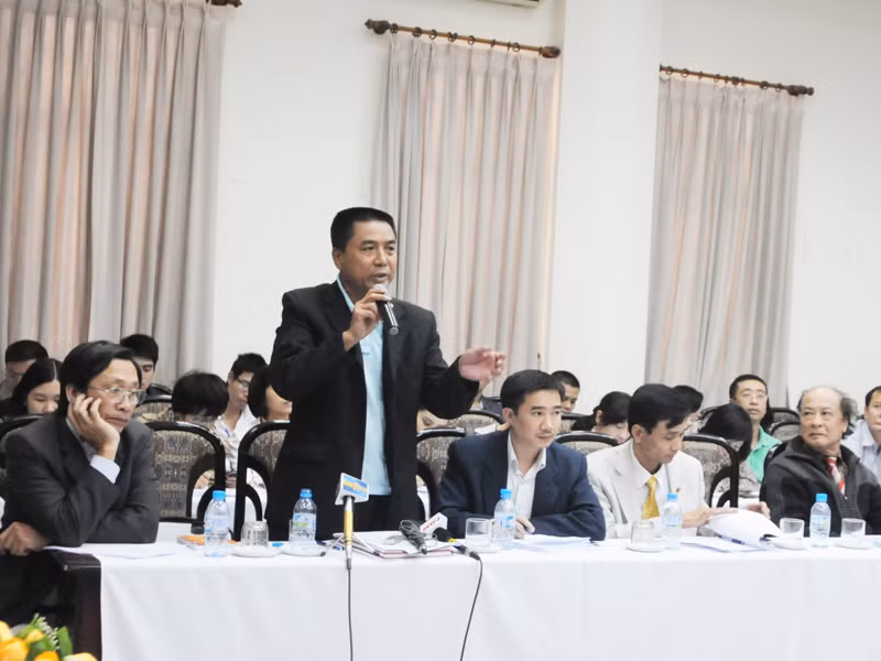 Ông Trần Quốc Khải - Chủ nhiệm HTX taxi Nội: Cần phải đưa taxi vào loại hình vận tải công cộng. Ảnh: Tuấn Nguyễn