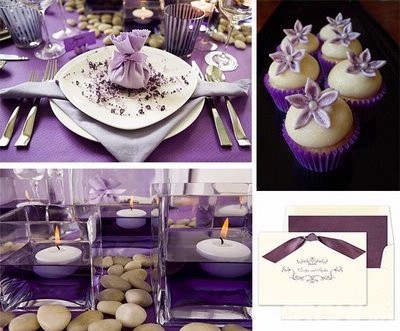 Từ hoa cưới... ...thiếp cưới ...những món đồ trang trí tại tiệc cưới tới trang phục của cô dâu chú rể để tràn ngập sắc tím thủy chung.