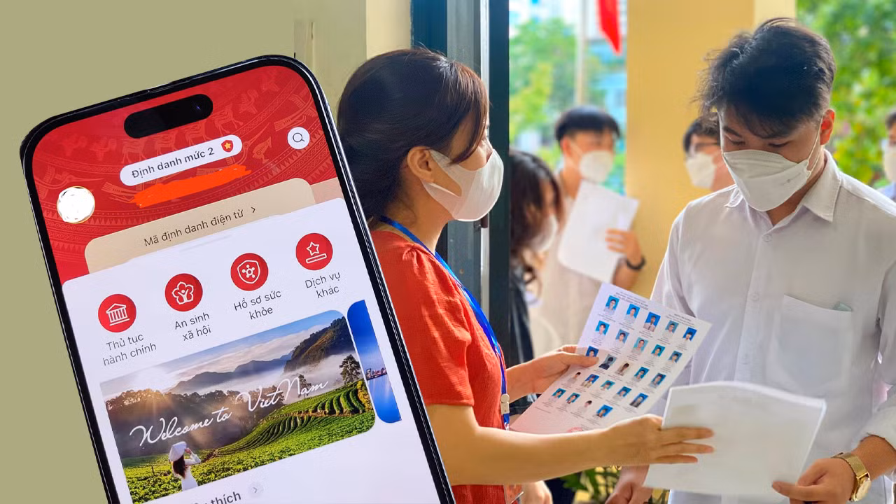 Thí sinh không được sử dụng các ứng dụng thay thế mà phải xuất trình bản gốc các giấy tờ tuỳ thân. Ảnh: Internet.