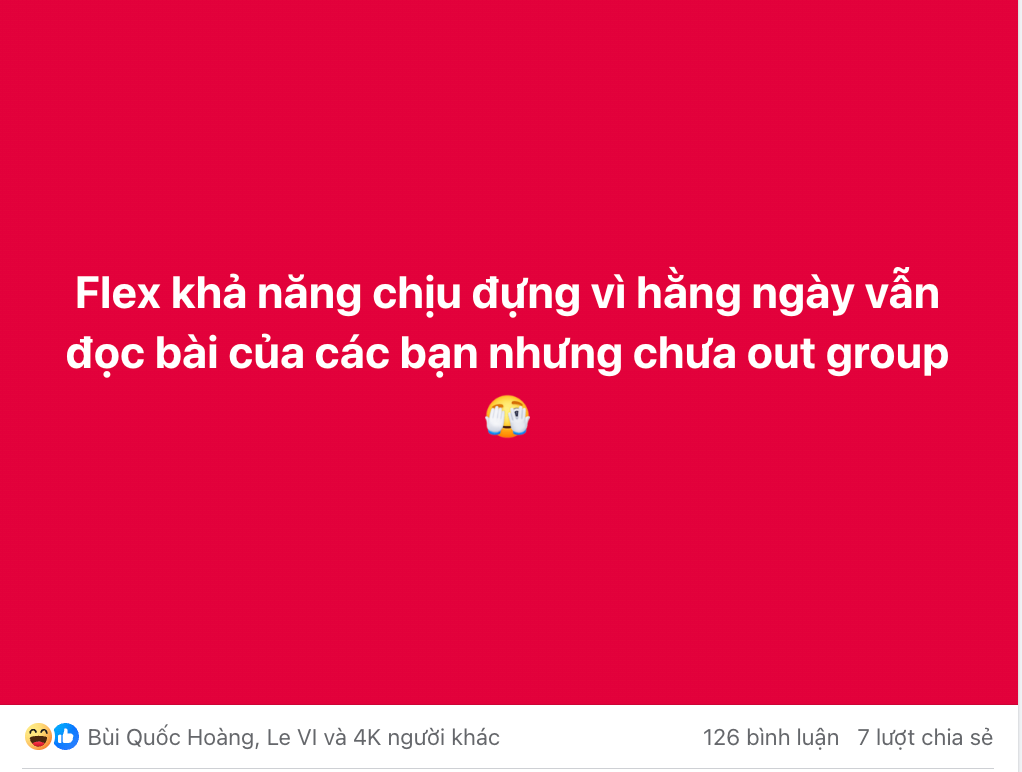 Tâm thư của hội người theo dõi nhóm "flex".