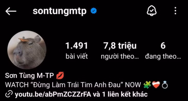 Trước đó, anh cũng đổi ảnh đại diện Instagram cá nhân thành ảnh chân dung của "nhà ngoại giao" giới động vật.