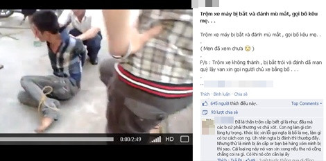  Clip được một Fanpage của Facebook tung lên mạng sáng (5/7). (Ảnh chụp từ Facebook)