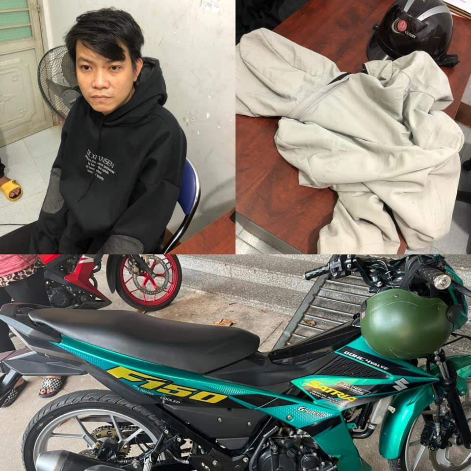 Đối tượng và chiếc xe máy chở nạn nhân