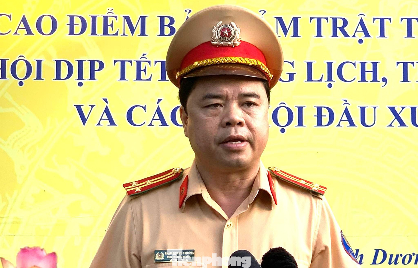 Thượng tá Phạm Quang Trưởng - Phó trưởng Phòng Cảnh sát giao thông Công an tỉnh Bình Dương thông tin về đợt ra quân Thượng tá Phạm Quang Trưởng - Phó trưởng Phòng Cảnh sát giao thông Công an tỉnh Bình Dương thông tin về đợt ra quân