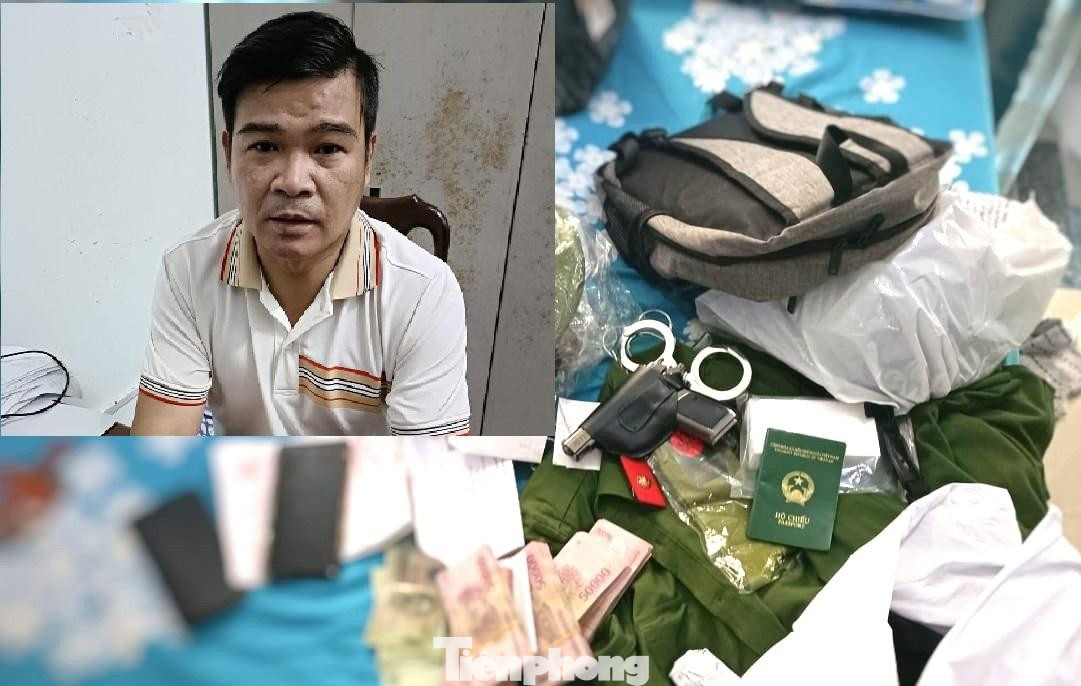 Đối tượng và tang vật để giả danh công an