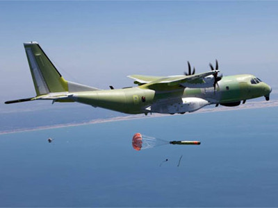 Máy bay tuần tra biển C295 do Airbus sản xuất thả ngư lôi tự hành để tiêu diệt tàu chiến. Ảnh: Alert5.com