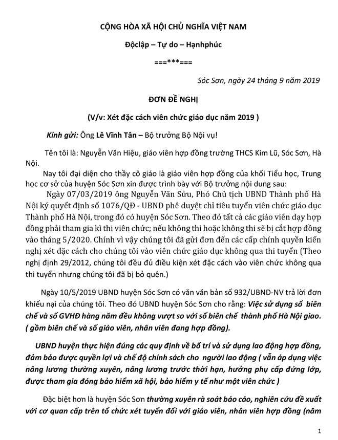 Không được xét đặc cách, hàng loạt giáo viên kêu cứu lên Bộ Nội vụ ảnh 1