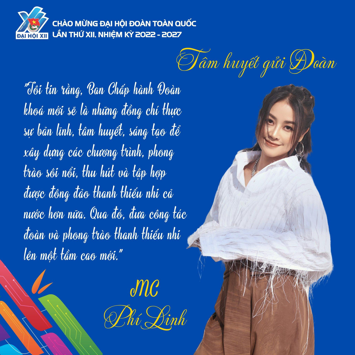 MC Phí Linh chia sẻ tâm huyết gửi Đoàn MC Phí Linh chia sẻ tâm huyết gửi Đoàn