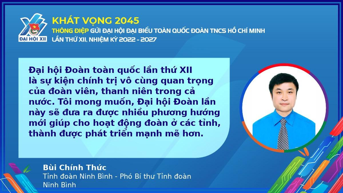 Anh Bùi Chính Thức - Phó Bí thư Tỉnh Đoàn Ninh Bình