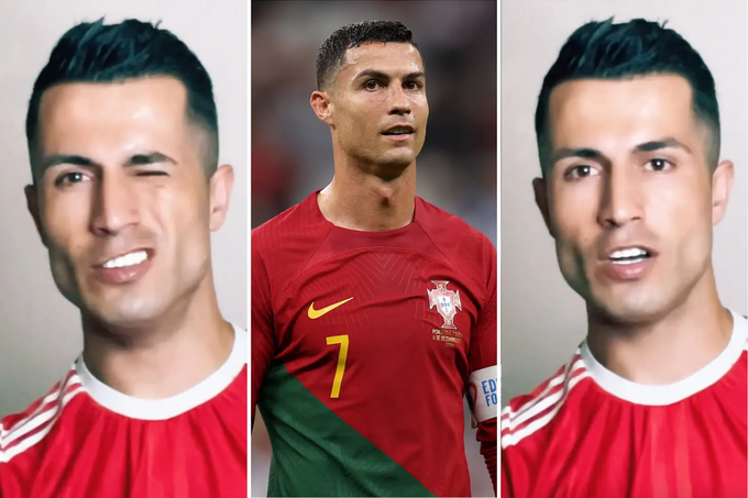 Vì có ngoại hình giống Cristiano Ronaldo (ảnh giữa), nên Abdullah nhận được rất nhiều lời đề nghị hẹn hò từ phụ nữ (Ảnh: Jam Press/Bewar Abdullah).