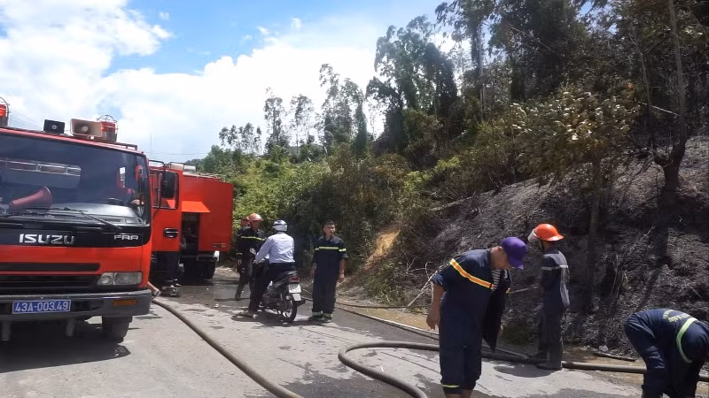 Hơn 100 người chữa cháy rừng tràm ở Đà Nẵng ảnh 1