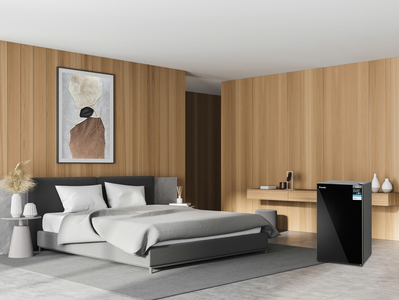 Thiết kế nhỏ gọn của tủ lạnh mini Funiki giúp tối ưu hóa không gian phòng