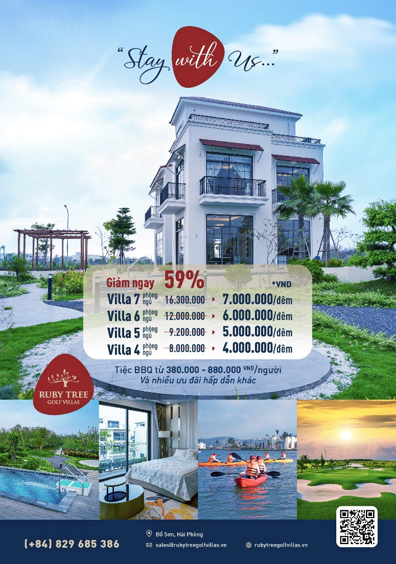 Chương trình ưu đãi hấp dẫn đang được Ruby Tree Golf Villas áp dụng đến 31/5/2025