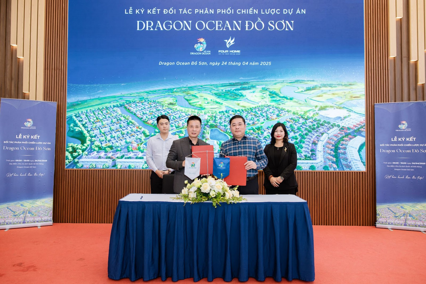 Ông Phạm Minh Hiếu - Tổng Giám đốc đại diện chủ đầu tư thực hiện ký kết cùng các đối tác chiến lược Dự án Dragon Ocean Đồ Sơn