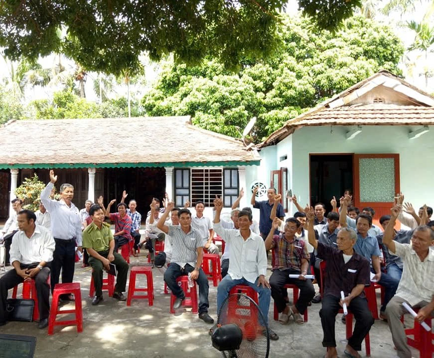 Ban quản lý rừng phòng hộ Bắc Hải Vân phối hợp UBND xã Lộc Tiến, huyện Phú Lộc (Huế), tổ chức họp với các cộng đồng/thôn tham gia quản lý bảo vệ rừng.