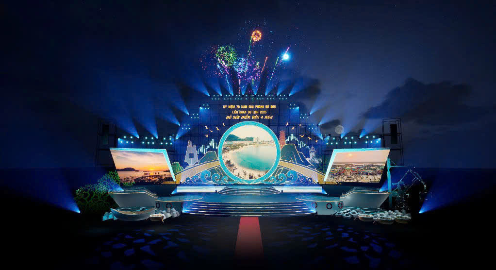 Sân khấu hoành tráng tại đêm Liên hoan khai mạc “Đồ Sơn Điểm Đến Bốn Mùa 2025”