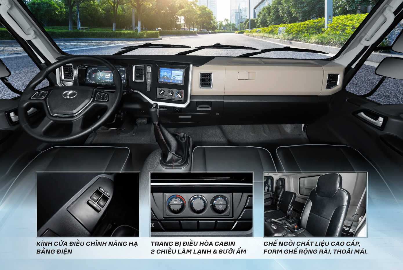 Không gian nội thất tiện nghi, hiện đại