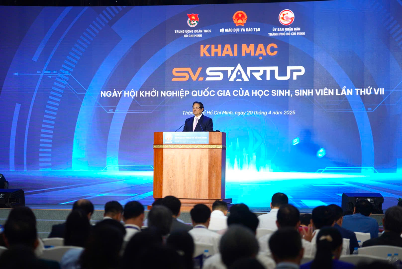 Thủ tướng Chính phủ Phạm Minh Chính phát biểu chỉ đạo tại chương trình Ngày hội Khởi nghiệp Quốc gia của học sinh, sinh viên lần thứ VII