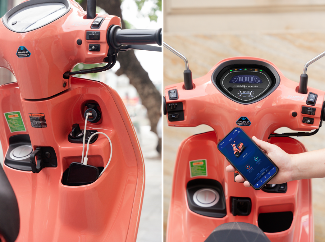 Yamaha Grande Hybrid sở hữu nhiều tính năng hiện đại.