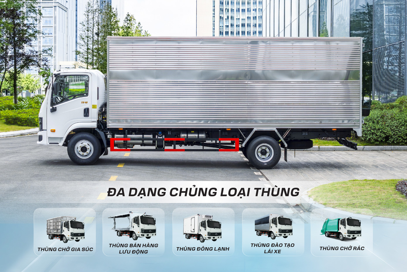 Đa dạng lựa chọn thùng xe cho khách hàng