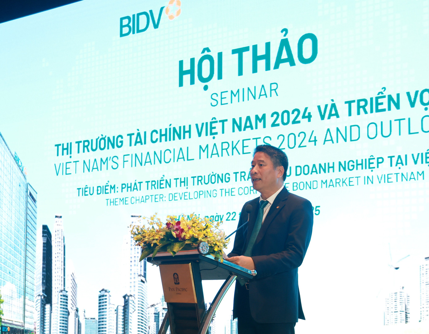 Ông Trần Phương – Phó Tổng giám đốc BIDV phát biểu tại hội thảo