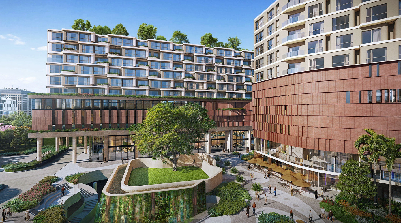 Hanoi Centre nổi bật với không gian xanh, có phong cách hiện đại và sang trọng - Ảnh: Keppel cung cấp