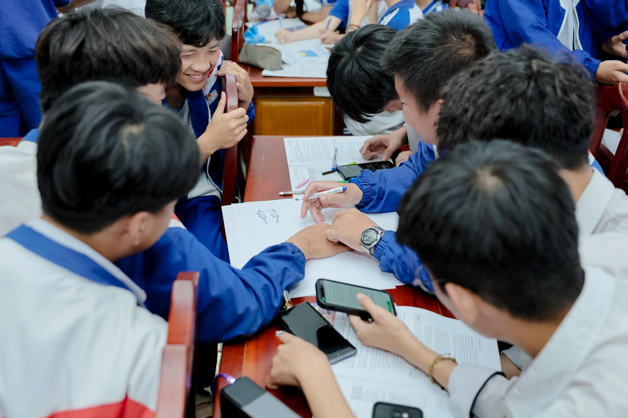 Các em học sinh được tham gia và các hoạt động khám phá đặc điểm và tiềm năng của bản thân, tìm hiểu sâu về nghề nghiệp.