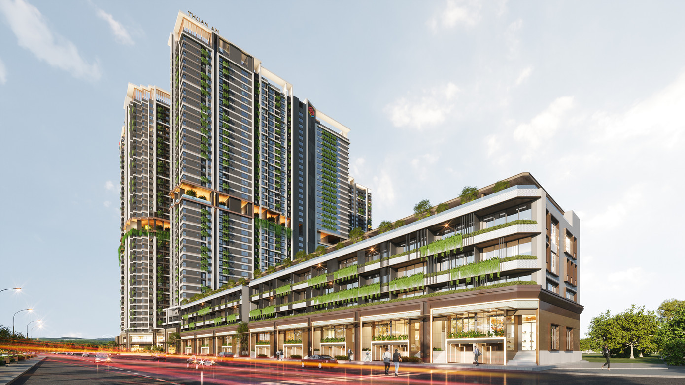 Phối cảnh dự án Khu Nhà ở Phức hợp Cao tầng Thuận An 1