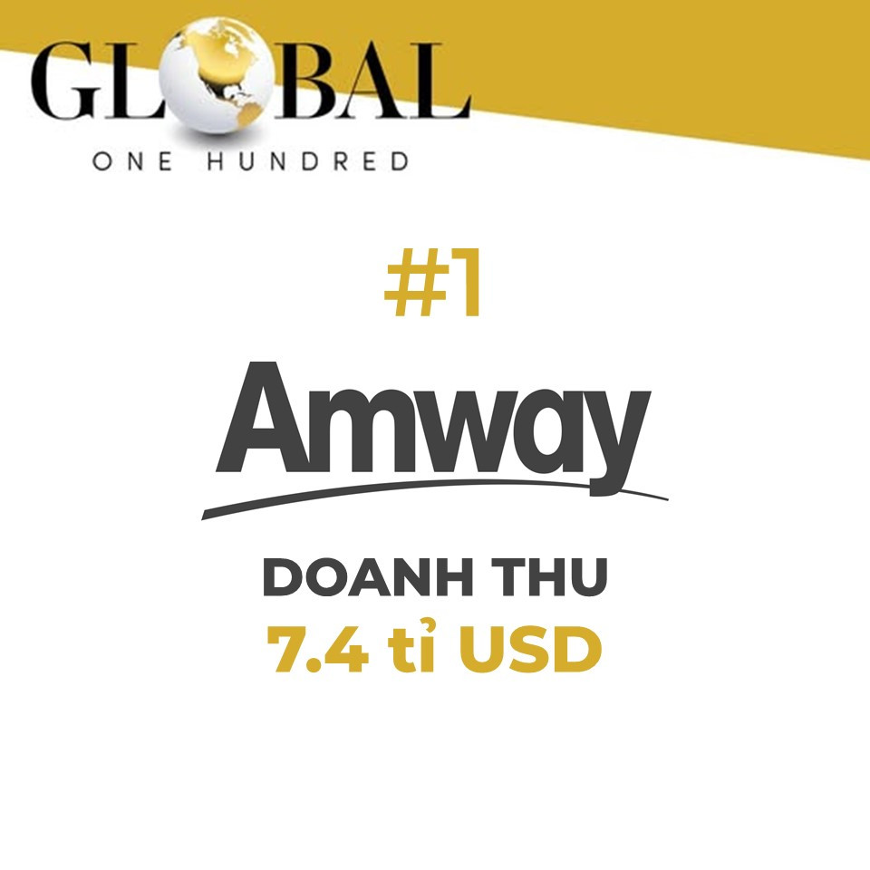 Amway giữ vững vị trí Tập đoàn bán hàng trực tiếp số 1 thế giới trong 13 năm liên tiếp Amway giữ vững vị trí Tập đoàn bán hàng trực tiếp số 1 thế giới trong 13 năm liên tiếp