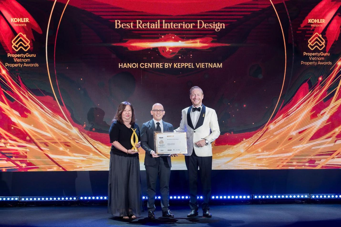 Hanoi Centre được vinh danh giải thưởng "Thiết kế nội thất bán lẻ xuất sắc nhất" tại VPA 2024 - Ảnh: Keppel cung cấp.