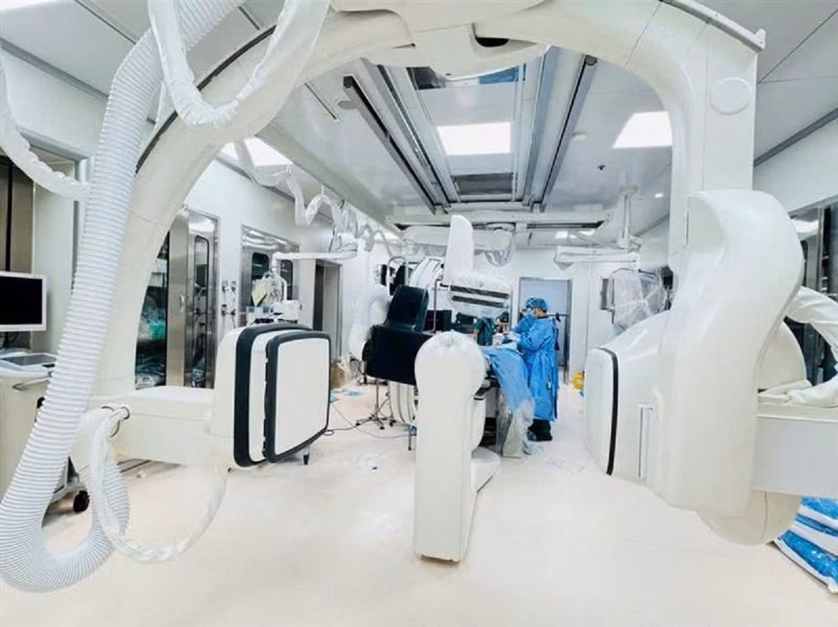 Hệ thống DSA (Digital Subtraction Angiography Biplanes) tại Bệnh viện Hoàn Mỹ Sài Gòn và Bệnh viện Hoàn Mỹ Cửu Long. Ảnh: HM