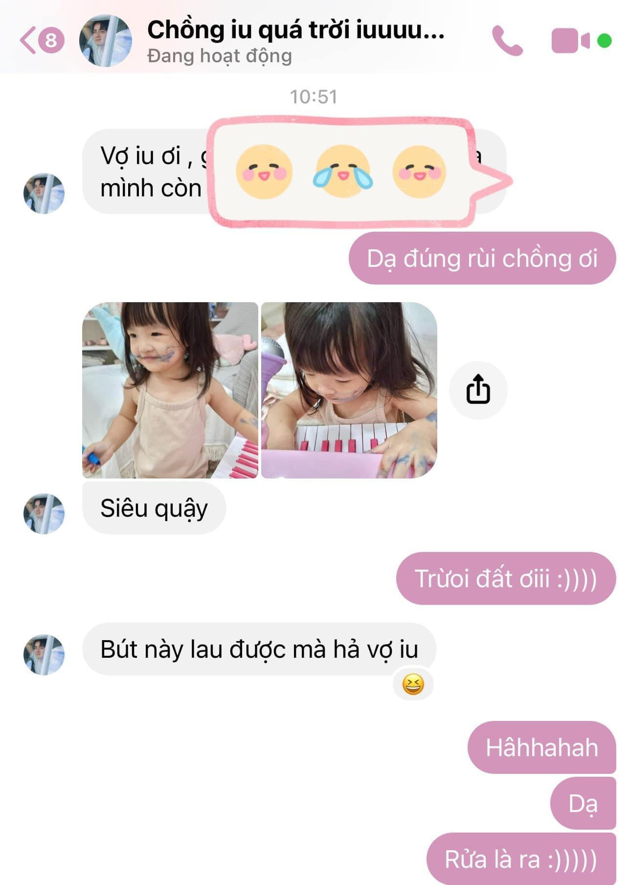 Ông Cao Thắng vui vẻ khoe khoảnh khắc siêu quậy của con gái cưng.