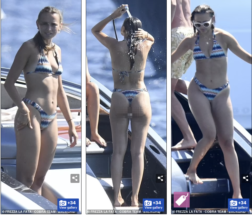 Nàng mẫu Charlotte Sine - bạn gái lâu năm của ngôi sao F1 Charles Leclerc - diện bộ bikini họa tiết nhiều màu sắc, khoe thân hình tròn đầy gợi cảm. Nàng mẫu Charlotte Sine - bạn gái lâu năm của ngôi sao F1 Charles Leclerc - diện bộ bikini họa tiết nhiều màu sắc, khoe thân hình tròn đầy gợi cảm.