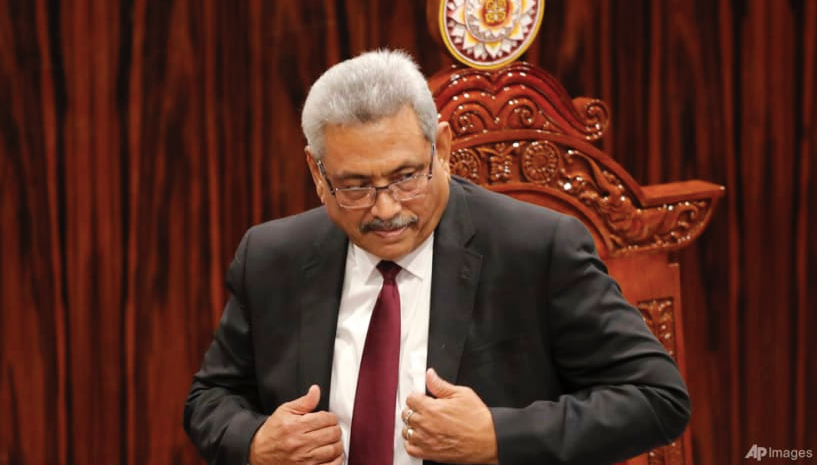 Ông Gotabaya Rajapaksa gửi thư từ chức sau khi đến Singapore. (Ảnh: AP)