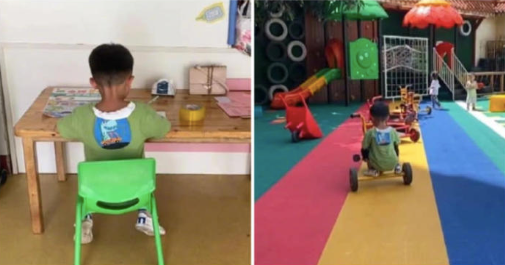 Cậu bé 5 tuổi bị bỏ mặc ở trường mầm non