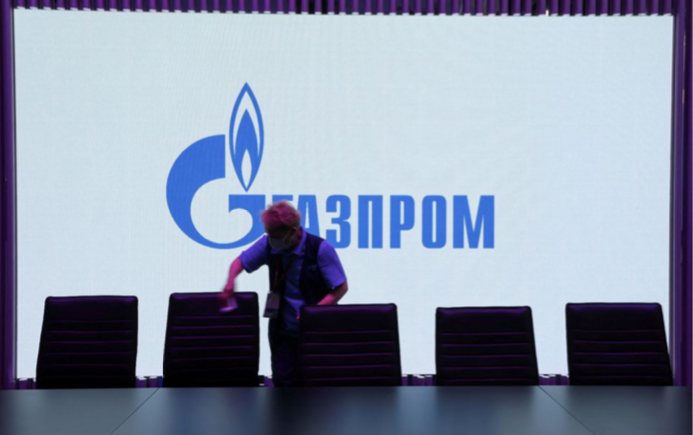 Logo của tập đoàn khí đốt Nga Gazprom. (Ảnh: Reuters) Logo của tập đoàn khí đốt Nga Gazprom. (Ảnh: Reuters)