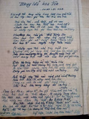 Bút tích Phan Lạc Hoa dành cho bác sĩ Sao Hồng, hồi đó là sinh viên thực tập