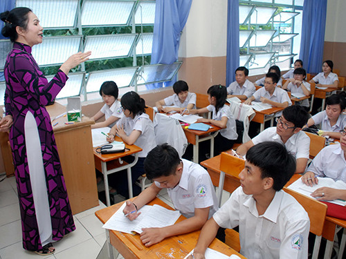 Một giờ học của khối 12 hệ THPT tại TPHCM. Ảnh: TẤN THẠNH. Một giờ học của khối 12 hệ THPT tại TPHCM. Ảnh: TẤN THẠNH