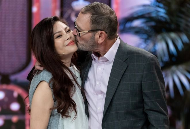 Ngọc Anh 3A và chồng trong chương trình Khách sạn 5 sao.