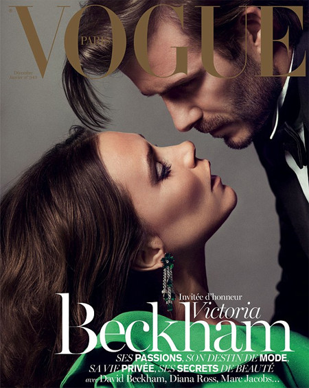 David và vợ Victoria Beckham trên bìa tạp chí Vogue tháng 12/2013. Chia sẻ với Vogue, Vic - một nhà thiết kế thành công nói: 