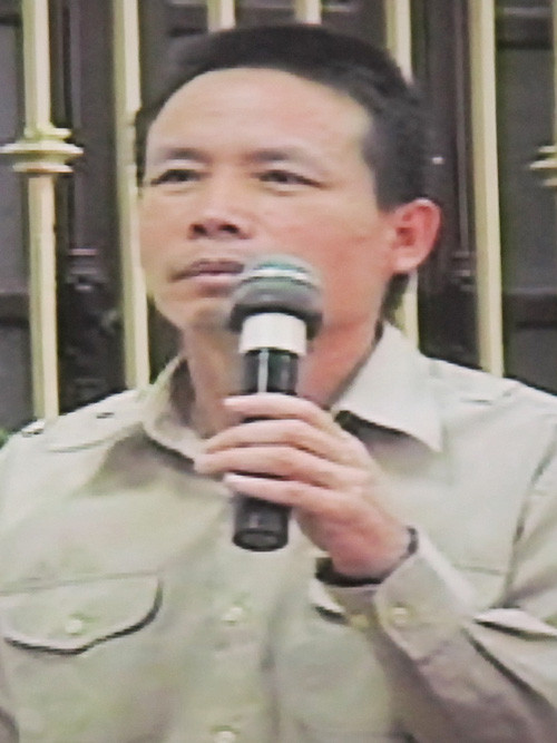 Bị hại Đoàn Văn Vươn tại tòa