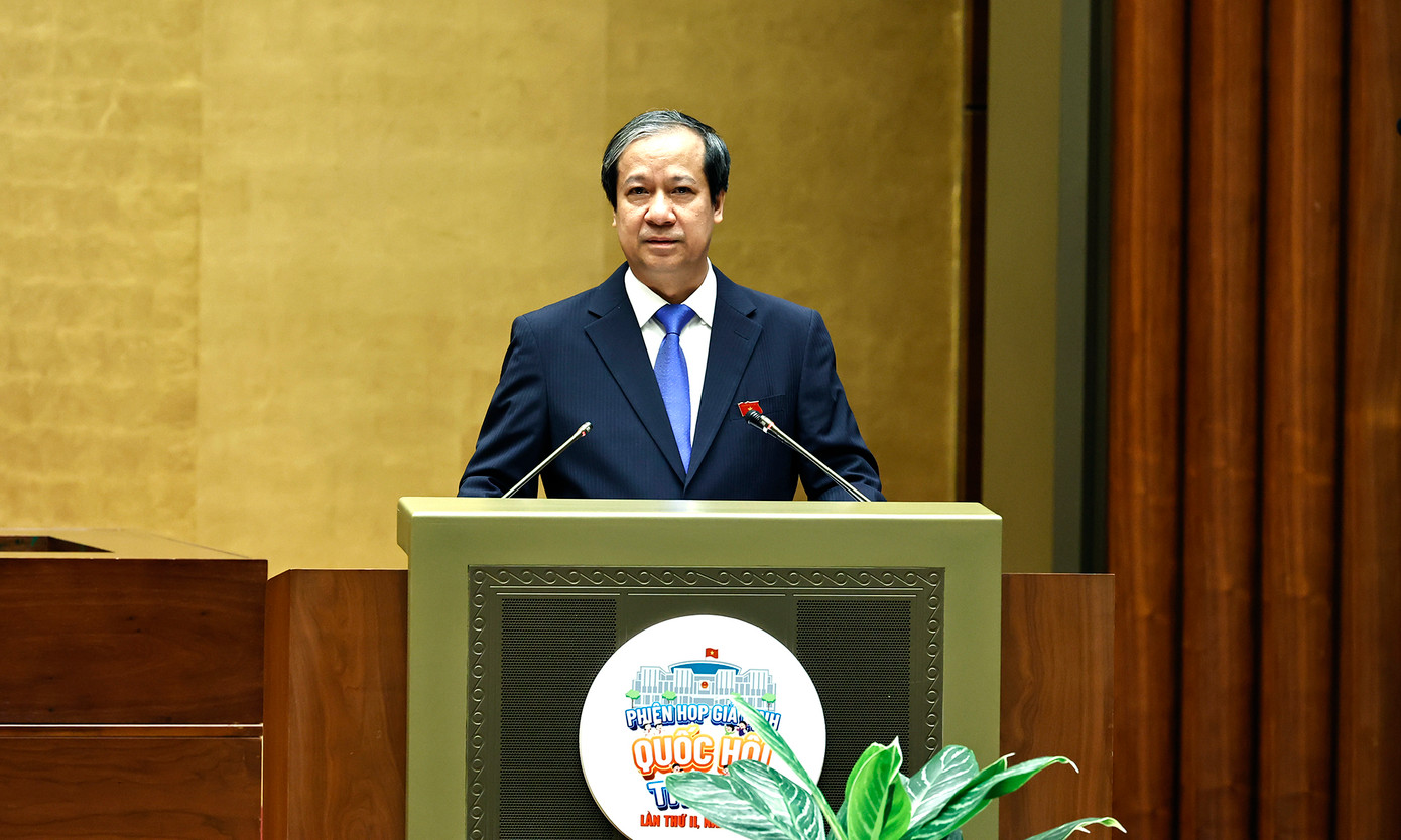 Bộ trưởng GD&amp;ĐT Nguyễn Kim Sơn phát biểu tại chương trình.