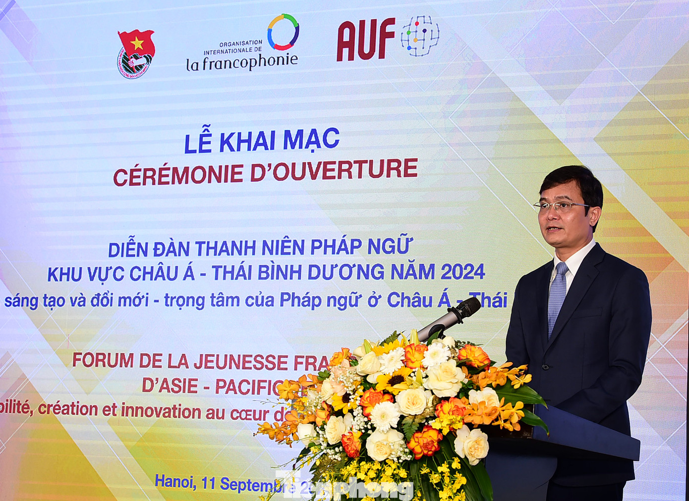 Anh Bùi Quang Huy phát biểu tại chương trình. Ảnh: Xuân Tùng