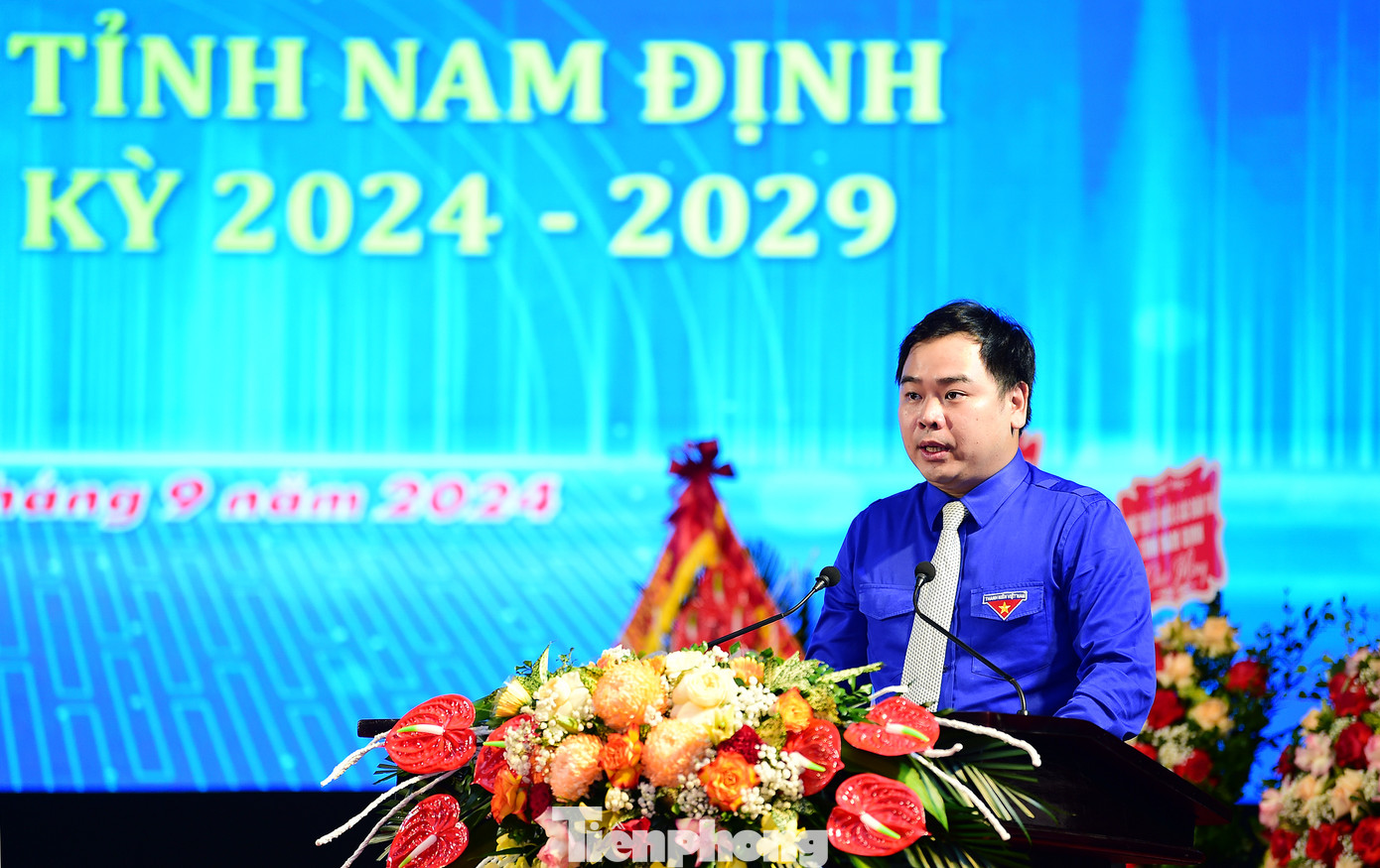 Anh Nguyễn Xuân Hiếu phát biểu tại Đại hội. Ảnh: Xuân Tùng Anh Nguyễn Xuân Hiếu phát biểu tại Đại hội. Ảnh: Xuân Tùng