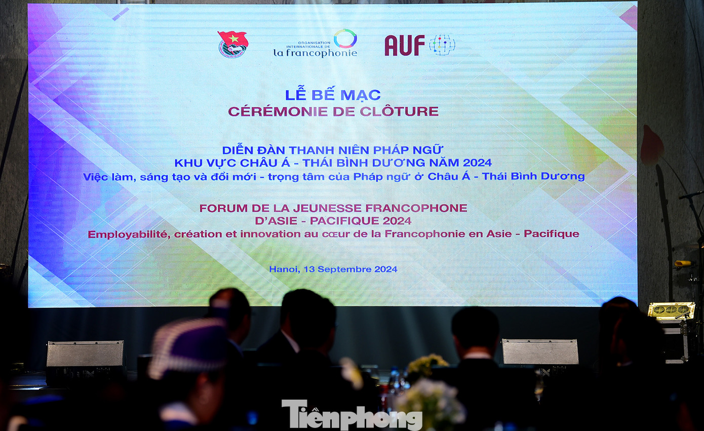 Lễ bế mạc Diễn đàn Thanh niên Pháp ngữ châu Á - Thái Bình Dương năm 2024. Ảnh: Xuân Tùng Lễ bế mạc Diễn đàn Thanh niên Pháp ngữ châu Á - Thái Bình Dương năm 2024. Ảnh: Xuân Tùng