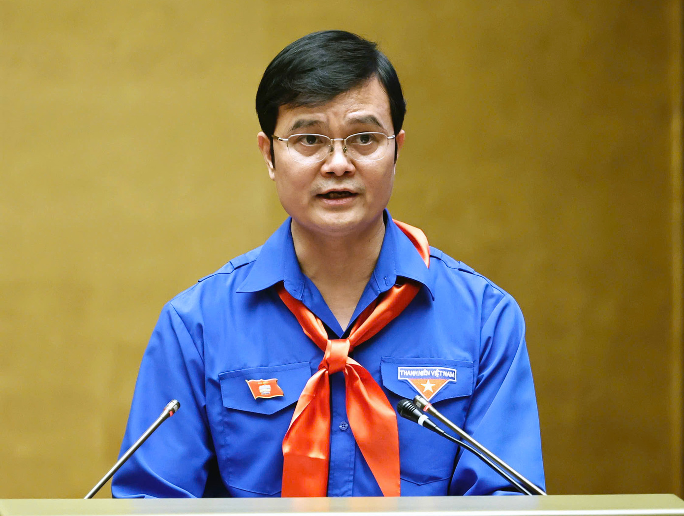 Anh Bùi Quang Huy phát biểu tại chương trình. Ảnh: Như Ý