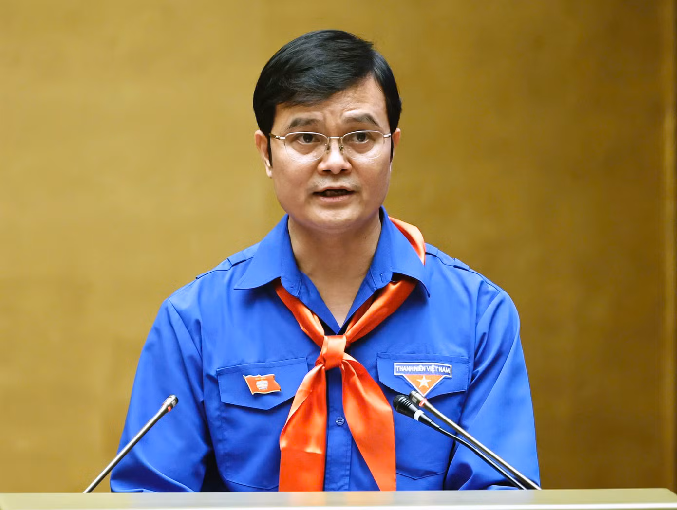 Anh Bùi Quang Huy phát biểu tại chương trình. Ảnh: Như Ý